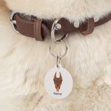 Load image into Gallery viewer, Doberman Pinscher (cropped ears) ID Pet Tag