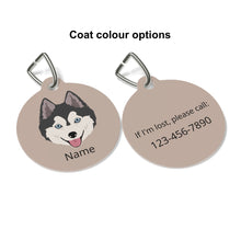 Load image into Gallery viewer, Pomsky (Pomeranian/Husky mix) ID Pet Tag