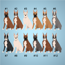 Load image into Gallery viewer, Boxer (cropped ears) Bezel Keychain - personalized