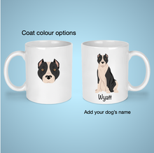 Load image into Gallery viewer, American Staffordshire Terrier (cropped ears) 11 oz mug personalized