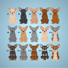 Load image into Gallery viewer, Chihuahua (smoothcoat) Bezel Keychain - personalized