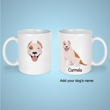 Load image into Gallery viewer, American Pitbull (cropped ears) 11 oz mug personalized