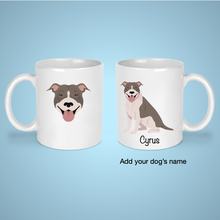 Load image into Gallery viewer, American Pitbull (natural ears) 11 oz mug personalized