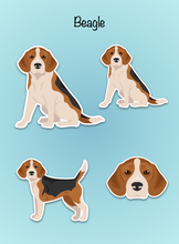 Load image into Gallery viewer, Beagle Vinyl Sticker Set