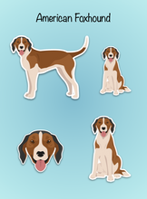 Load image into Gallery viewer, American Foxhound Vinyl Sticker Set