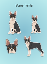 Load image into Gallery viewer, Boston Terrier Vinyl Sticker Set