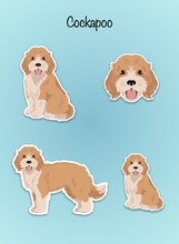 Load image into Gallery viewer, Cockapoo (Cocker Spaniel/Poodle mix) Vinyl Sticker Set