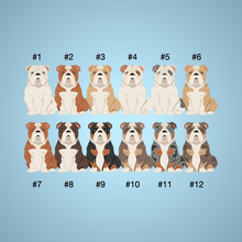 Load image into Gallery viewer, English Bulldog Bezel Keychain - personalized
