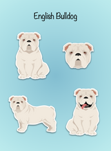 Load image into Gallery viewer, English Bulldog Vinyl Sticker Set