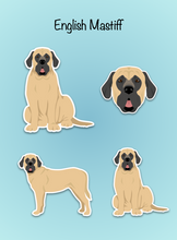 Load image into Gallery viewer, English Mastiff Vinyl Sticker Set