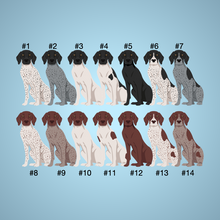 Load image into Gallery viewer, German Shorthaired Pointer Bezel Keychain - personalized