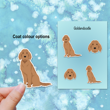 Load image into Gallery viewer, Goldendoodle (Golden Retriever/Poodle mix) Vinyl Sticker Set