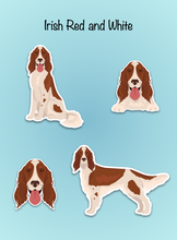 Load image into Gallery viewer, Irish Red and White Setter Vinyl Sticker Set