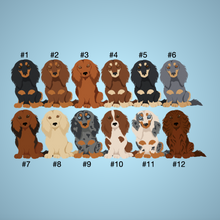 Load image into Gallery viewer, Dachshund (longhaired) Bezel Keychain - personalized