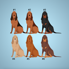 Load image into Gallery viewer, Bloodhound Bezel Keychain - personalized