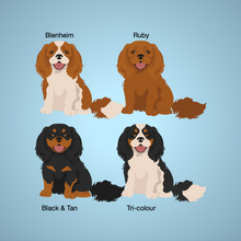 Load image into Gallery viewer, Cavalier King Charles Spaniel Bezel Keychain - personalized