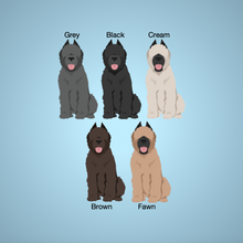 Load image into Gallery viewer, Bouvier des Flandres (cropped ears) Bezel Keychain - personalized