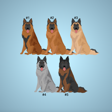 Load image into Gallery viewer, Belgian Tervuren Bezel Keychain - personalized