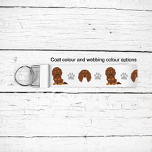 Load image into Gallery viewer, Dachshund (longhaired) key wristlet