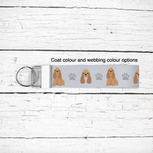 Load image into Gallery viewer, American Cocker Spaniel key wristlet