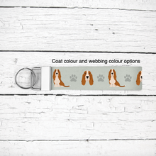 Load image into Gallery viewer, Basset Hound key wristlet
