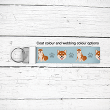 Load image into Gallery viewer, Shiba Inu key wristlet