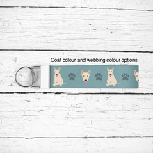 Load image into Gallery viewer, Bull Terrier key wristlet