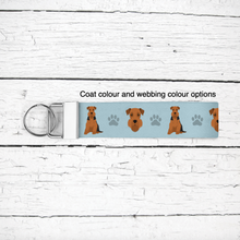 Load image into Gallery viewer, Airedale Terrier key wristlet