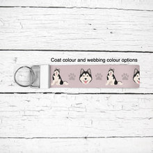 Load image into Gallery viewer, Alaskan Malamute key wristlet