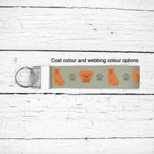Load image into Gallery viewer, Dogue de Bordeaux key wristlet