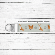 Load image into Gallery viewer, Basenji key wristlet