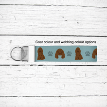 Load image into Gallery viewer, Field Spaniel key wristlet