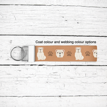 Load image into Gallery viewer, English Bulldog key wristlet