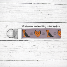 Load image into Gallery viewer, Yorkshire Terrier (puppy clip) key wristlet