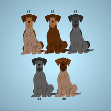 Load image into Gallery viewer, German Wirehaired Pointer Bezel Keychain - personalized