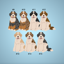 Load image into Gallery viewer, Bernedoodle (Bernese Mountain Dog/Poodle mix) key wristlet