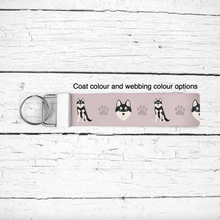 Load image into Gallery viewer, Alaskan Klee Kai key wristlet