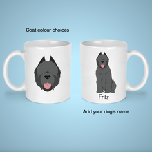 Load image into Gallery viewer, Bouvier des Flandres (cropped ears) 11 oz mug personalized