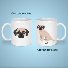 Load image into Gallery viewer, Chug (Chihuahua/Pug mix) 11 oz mug personalized