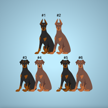 Load image into Gallery viewer, Doberman Pinscher Bezel Keychain - personalized