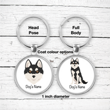Load image into Gallery viewer, Alaskan Klee Kai Bezel Keychain - personalized