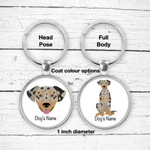 Load image into Gallery viewer, American Leopard Hound Bezel Keychain - personalized