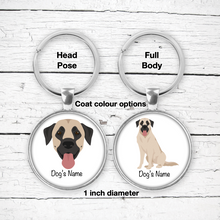 Load image into Gallery viewer, Anatolian Shepherd Bezel Keychain - personalized