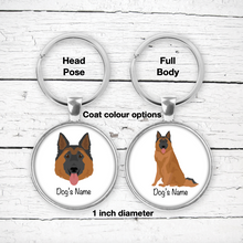 Load image into Gallery viewer, Belgian Tervuren Bezel Keychain - personalized