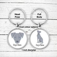 Load image into Gallery viewer, Blue Lacy Bezel Keychain - personalized