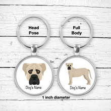 Load image into Gallery viewer, Boerboel Bezel Keychain - personalized