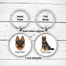 Load image into Gallery viewer, Bohemian Shepherd Bezel Keychain - personalized
