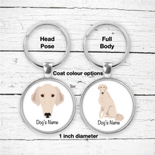 Load image into Gallery viewer, Borzoi Bezel Keychain - personalized