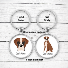 Load image into Gallery viewer, Boxer Bezel Keychain - personalized