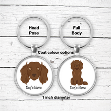 Load image into Gallery viewer, Boykin Spaniel Bezel Keychain - personalized